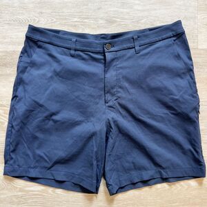 Lululemon Men's Commission Classic-Fit Blue Shorts-Size 38